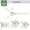 image:imageHunter 60 Cassius ENERGY STAR Outdoor Ceiling Fan Wall Control Bronze  64 more efficient than conventional models with 4speed Eco Whisper DC motor for great rooms or covered patiosFresh White