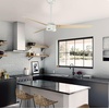 image:imageHunter 60 Cassius ENERGY STAR Outdoor Ceiling Fan Wall Control Bronze  64 more efficient than conventional models with 4speed Eco Whisper DC motor for great rooms or covered patiosFresh White