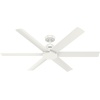 image:imageHunter 60 Kennicott IndoorOutdoor Ceiling Fan Remote Matte Bronze  SureSpeed high velocity airflow and nolight design suit patios large rooms or open spaces with easy speed adjustmentsFresh White
