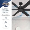 image:imageHunter 60 Kennicott IndoorOutdoor Ceiling Fan Remote Matte Bronze  SureSpeed high velocity airflow and nolight design suit patios large rooms or open spaces with easy speed adjustmentsMatte Black