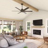 image:imageHunter 60 Kennicott IndoorOutdoor Ceiling Fan Remote Matte Bronze  SureSpeed high velocity airflow and nolight design suit patios large rooms or open spaces with easy speed adjustmentsMatte Bronze