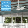 image:imageHunter 60 inch Outdoor or Indoor Ceiling Fan with LED Light  Ceiling Fan with Wall Control For Patio Garage or Porch Quiet Standard Mount 10 Blades  Overton 50719 Matte Nickel  with LED Light Standard Mount Wall Control Quiet 10 Blades For Patio Porch Garage 50719Matte White