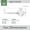 image:imageHunter 60 inch Outdoor or Indoor Ceiling Fan with LED Light  Ceiling Fan with Wall Control For Patio Garage or Porch Quiet Standard Mount 10 Blades  Overton 50719 Matte Nickel  with LED Light Standard Mount Wall Control Quiet 10 Blades For Patio Porch Garage 50719Matte Black