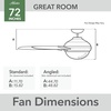 image:imageHunter 60 inch Outdoor or Indoor Ceiling Fan with LED Light  Ceiling Fan with Wall Control For Patio Garage or Porch Quiet Standard Mount 10 Blades  Overton 50719 Matte Nickel  with LED Light Standard Mount Wall Control Quiet 10 Blades For Patio Porch Garage 50719Matte Nickel