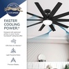 image:imageHunter 60 inch Outdoor or Indoor Ceiling Fan with LED Light  Ceiling Fan with Wall Control For Patio Garage or Porch Quiet Standard Mount 10 Blades  Overton 50719 Matte Nickel  with LED Light Standard Mount Wall Control Quiet 10 Blades For Patio Porch Garage 50719Matte White