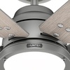 image:imageHunter 72 inch WiFi Gravity Matte Silver Ceiling Fan with LED Light Kit and Handheld Remote