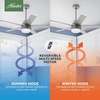 image:imageHunter Aerodyne Indoor Ceiling Fan Smart Modern 52 inch Matte Silver  with LED Light and Remote Control Standard Mount 5 Blades For Bedroom Living Room Kitchen 51315Matte Silver