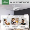 image:imageHunter Aerodyne Indoor Ceiling Fan Smart Modern 52 inch Matte Silver  with LED Light and Remote Control Standard Mount 5 Blades For Bedroom Living Room Kitchen 51315Fresh White