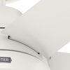 image:imageHunter Aerodyne Indoor Ceiling Fan Smart Modern 52 inch Matte Silver  with LED Light and Remote Control Standard Mount 5 Blades For Bedroom Living Room Kitchen 51315Fresh White