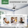 image:imageHunter Aerodyne Indoor Ceiling Fan Smart Modern 52 inch Matte Silver  with LED Light and Remote Control Standard Mount 5 Blades For Bedroom Living Room Kitchen 51315Matte Silver