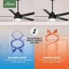 image:imageHunter Aerodyne Indoor Ceiling Fan Smart Modern 52 inch Matte Silver  with LED Light and Remote Control Standard Mount 5 Blades For Bedroom Living Room Kitchen 51315Matte Black