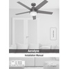 image:imageHunter Aerodyne Indoor Ceiling Fan Smart Modern 52 inch Matte Silver  with LED Light and Remote Control Standard Mount 5 Blades For Bedroom Living Room Kitchen 51315Matte Silver