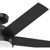 image:imageHunter Aerodyne Indoor Ceiling Fan Smart Modern 52 inch Matte Silver  with LED Light and Remote Control Standard Mount 5 Blades For Bedroom Living Room Kitchen 51315Matte Black