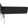 image:imageHunter Aker Indoor Ceiling Fan Modern Small 36 inch Fresh White  with LED Light and Pull Chain Standard Mount Quiet 3 Blades For Bedroom Home Office Laundry Room 59301Matte Black