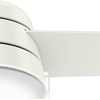 image:imageHunter Aker Indoor Ceiling Fan Modern Small 36 inch Fresh White  with LED Light and Pull Chain Standard Mount Quiet 3 Blades For Bedroom Home Office Laundry Room 59301Fresh White