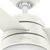 image:imageHunter Aker Indoor Ceiling Fan Modern Small 36 inch Fresh White  with LED Light and Pull Chain Standard Mount Quiet 3 Blades For Bedroom Home Office Laundry Room 59301Fresh White