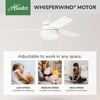 image:imageHunter Aker Indoor Ceiling Fan Modern Small 36 inch Fresh White  with LED Light and Pull Chain Standard Mount Quiet 3 Blades For Bedroom Home Office Laundry Room 59301Fresh White