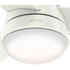 image:imageHunter Aker Indoor Ceiling Fan Modern Small 36 inch Fresh White  with LED Light and Pull Chain Standard Mount Quiet 3 Blades For Bedroom Home Office Laundry Room 59301Fresh White