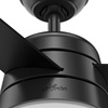 image:imageHunter Aker Indoor Ceiling Fan Modern Small 36 inch Fresh White  with LED Light and Pull Chain Standard Mount Quiet 3 Blades For Bedroom Home Office Laundry Room 59301Matte Black