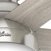 image:imageHunter Anslee Indoor Ceiling Fan with LED Light 46 inch Fresh White  Low Profile Mount Pull Chain 5 Blades For Bedroom Living Room Kitchen 59269Brushed Nickel Finish