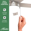image:imageHunter Anslee Indoor Ceiling Fan with LED Light 46 inch Fresh White  Low Profile Mount Pull Chain 5 Blades For Bedroom Living Room Kitchen 59269Brushed Nickel Finish