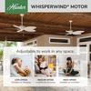 image:imageHunter Bayview Outdoor or Indoor Ceiling Fan No Light 54 inch White  Standard Mount Pull Chain 5 Blades For Living Room Patio Porch Garage 50474White Finish