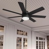 image:imageHunter Brazos Outdoor with LED Light 52 inch Matte Black  Matte BlackMatte Black