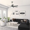 image:imageHunter Brazos Outdoor with LED Light 52 inch Matte Black  Matte BlackMatte Silver