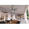 image:imageHunter Brazos Outdoor with LED Light 52 inch Matte Black  Matte BlackMatte Silver