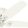 image:imageHunter Builder Indoor Ceiling Fan with LED Lights 52 inch New Bronze  Low Profile Flush Mount Pull Chain 5 Blades For Bedroom Living Room Kitchen 53327Snow White