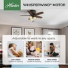 image:imageHunter Builder Indoor Ceiling Fan with LED Lights 52 inch New Bronze  Low Profile Flush Mount Pull Chain 5 Blades For Bedroom Living Room Kitchen 53327New Bronze