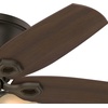 image:imageHunter Builder Indoor Ceiling Fan with LED Lights 52 inch New Bronze  Low Profile Flush Mount Pull Chain 5 Blades For Bedroom Living Room Kitchen 53327New Bronze
