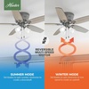image:imageHunter Builder Indoor Ceiling Fan with LED Lights 52 inch New Bronze  Low Profile Flush Mount Pull Chain 5 Blades For Bedroom Living Room Kitchen 53327Matte Silver