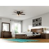 image:imageHunter Builder Indoor Ceiling Fan with LED Lights 52 inch New Bronze  Low Profile Flush Mount Pull Chain 5 Blades For Bedroom Living Room Kitchen 53327New Bronze
