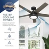 image:imageHunter Burroughs Indoor Ceiling Fan Quiet 52 inch Matte Silver  with LED Light and Remote Control Standard Mount 5 Blades For Bedroom Living Room Kitchen 52423Matte Silver