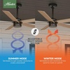 image:imageHunter Burton Outdoor or Indoor Ceiling Fan 52 inch Noble Bronze  No Light Standard Mount Wall Control 5 Blades For Living Room Patio Porch Garage 52264 Noble Bronze