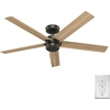 image:imageHunter Burton Outdoor or Indoor Ceiling Fan 52 inch Noble Bronze  No Light Standard Mount Wall Control 5 Blades For Living Room Patio Porch Garage 52264 Noble Bronze