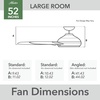 image:imageHunter Burton Outdoor or Indoor Ceiling Fan 52 inch Noble Bronze  No Light Standard Mount Wall Control 5 Blades For Living Room Patio Porch Garage 52264 Matte Black