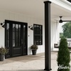 image:imageHunter Cassius 1Light Matte Black Outdoor Wall Light Dimmable Modern Farmhouse Sconce for Porch Patio Bedrooms or Living Rooms 13Inch Width 46010
