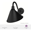 image:imageHunter Cassius 1Light Matte Black Outdoor Wall Light Dimmable Modern Farmhouse Sconce for Porch Patio Bedrooms or Living Rooms 13Inch Width 46010