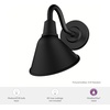 image:imageHunter Cassius 1Light Matte Black Outdoor Wall Light Dimmable Modern Farmhouse Sconce for Porch Patio Bedrooms or Living Rooms 95Inch Width 46011