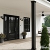 image:imageHunter Cassius 1Light Matte Black Outdoor Wall Light Dimmable Modern Farmhouse Sconce for Porch Patio Bedrooms or Living Rooms 95Inch Width 46011