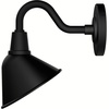image:imageHunter Cassius 1Light Matte Black Outdoor Wall Light Dimmable Modern Farmhouse Sconce for Porch Patio Bedrooms or Living Rooms 95Inch Width 46011