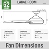 image:imageHunter Cassius Outdoor or Indoor Ceiling Fan 52 inch Matte Silver  No Light Standard Mount Pull Chain 3 Blades For Living Room Patio Porch Garage 59262Premier Bronze