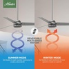 image:imageHunter Cassius Outdoor or Indoor Ceiling Fan 52 inch Matte Silver  No Light Standard Mount Pull Chain 3 Blades For Living Room Patio Porch Garage 59262Matte Silver