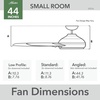 image:imageHunter Cassius Outdoor or Indoor Ceiling Fan 52 inch Matte Silver  No Light Standard Mount Pull Chain 3 Blades For Living Room Patio Porch Garage 59262Matte Silver
