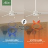 image:imageHunter Cassius Outdoor or Indoor Ceiling Fan 52 inch Matte Silver  No Light Standard Mount Pull Chain 3 Blades For Living Room Patio Porch Garage 59262Fresh White