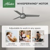 image:imageHunter Cassius Outdoor or Indoor Ceiling Fan 52 inch Matte Silver  No Light Standard Mount Pull Chain 3 Blades For Living Room Patio Porch Garage 59262Matte Silver