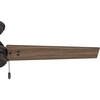 image:imageHunter Cassius Outdoor or Indoor Ceiling Fan 52 inch Matte Silver  No Light Standard Mount Pull Chain 3 Blades For Living Room Patio Porch Garage 59262Premier Bronze