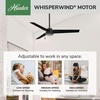 image:imageHunter Cassius Outdoor or Indoor Ceiling Fan 52 inch Matte Silver  No Light Standard Mount Pull Chain 3 Blades For Living Room Patio Porch Garage 59262Matte Black
